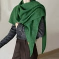 thumbnail image 1 of Women's Large Wool Blend Shawl with Sequins, Versatile Triangular Scarf Wrap for Autumn and Winter, Warm Knitted Vest Poncho for Neck Protection, Multi-Season Fashion Accessory - Green, 1 of 4