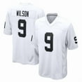 thumbnail image 1 of Women's Las Vegas Wilson 9 White Stitched T-Shirts Sports Player Game Top, Large, 1 of 1