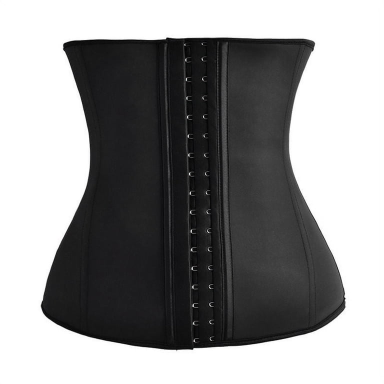 Women's Latex Rubber Waist Trainer Corset Body Shaper! Black 4XL - Main Image