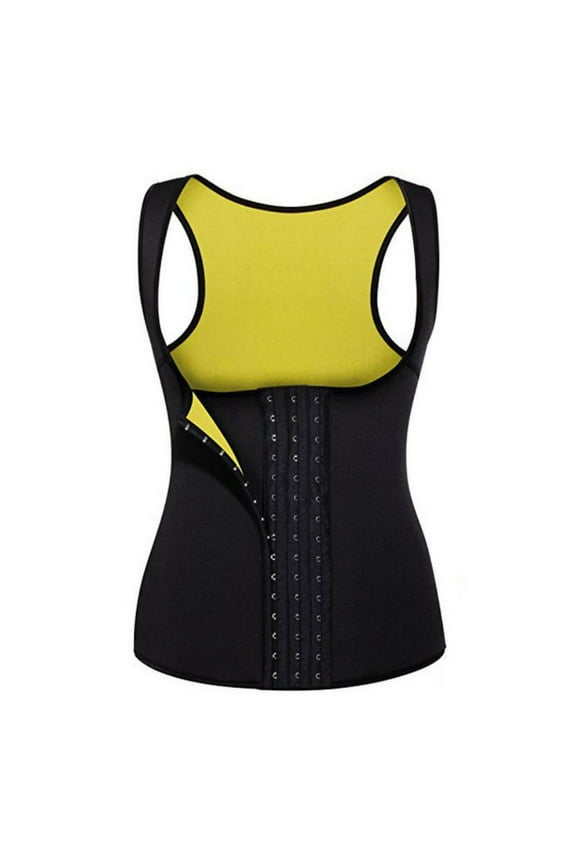 Women's Latex Underbust Training Cincher Workout Waist Trainer Corset Zipper Vest with Adjustable Belt