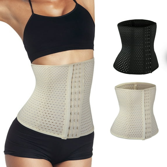 Women's Latex Waist Trainer Long Torso Corsets Sport Girdle For Protect Waist When Sit-ups Squats Or Just Sitting Down
