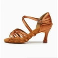thumbnail image 1 of Women's Latin Dance Shoes Satin Ballroom Salsa Practice Professional Performance Dancing Shoes, 1 of 10