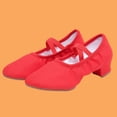 thumbnail image 1 of Women's Latin Dance Shoes With Rubber Soles Suitable For Adult Dance Practice Plus Size Fall And Winter Style Trendy Mid-Heel Shoes Ballet Flats, 1 of 7