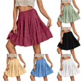 thumbnail image 1 of Women's Layered A Line Knee Length Skirt for Casual Outfits with Ruffle Waist and Women Skirts Long M, 1 of 6