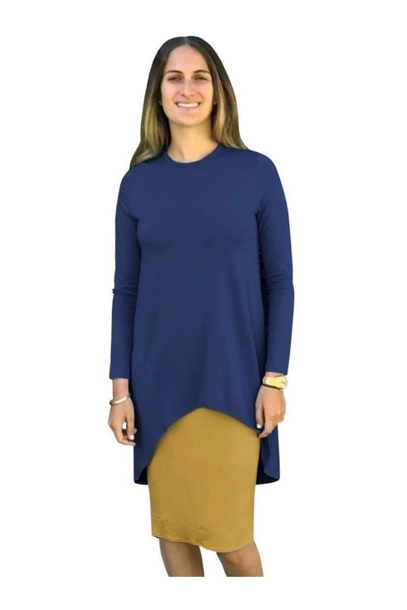 Women's Layered Hi-Lo Pencil Midi Dress