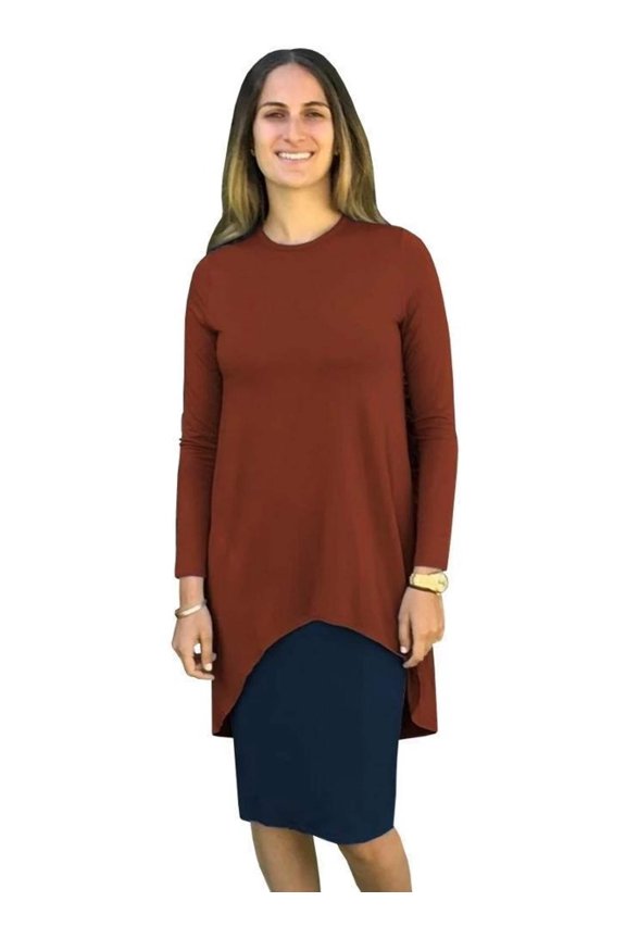 Women's Layered Hi-Lo Pencil Midi Dress