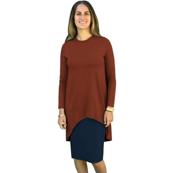 Women's Layered Hi-Lo Pencil Midi Dress