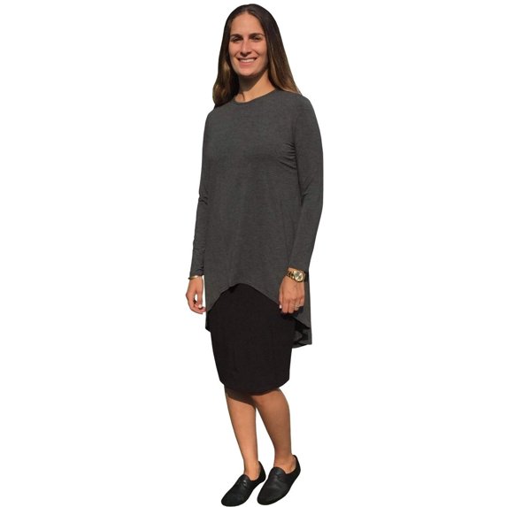 Women's Layered Hi-Lo Pencil Midi Dress