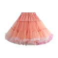 thumbnail image 1 of Women's Layered Tulle Petticoat Chiffon Crinoline for Gown Cosplay Costume Colorful, 1 of 9