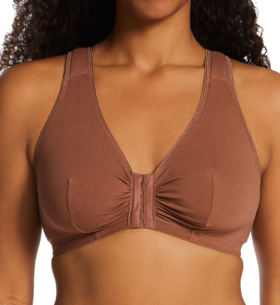 Leading Lady The Meryl - Cotton Front-closure Comfort & Sleep Bra In Warm  Taupe, Size: 42a/b : Target
