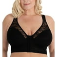 thumbnail image 1 of Women's Leading Lady 5230 Lace Covered Wirefree Posture Back Bra (Black 34DDD), 1 of 3