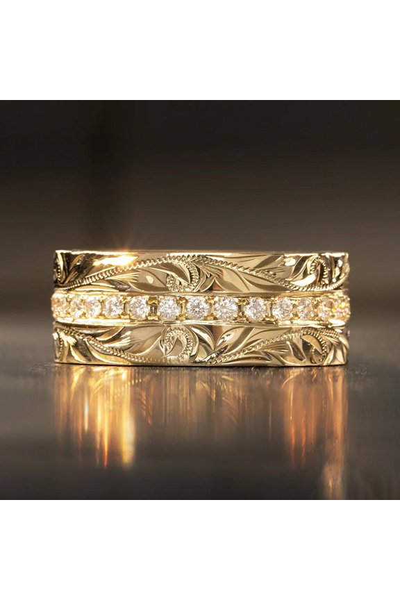 Women's Leaf Ring Copper Electroplated Geometric Design Nature Inspired Fashion Jewelry For Everyday Wear Gift Idea