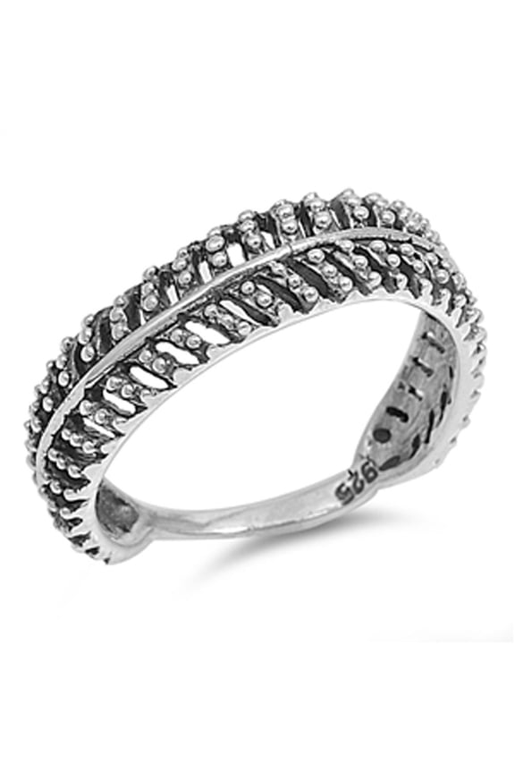 Women's Leaf Wrap Ball Ring .925 Sterling Silver Band Jewelry Female Male Unisex Size 9