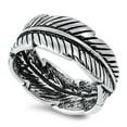 thumbnail image 1 of Women's Leaf Wrap Eternity Ring .925 Sterling Silver Band Jewelry Female Male Unisex Size 6, 1 of 4