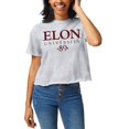 thumbnail image 1 of Women's League Collegiate Wear Ash Elon Phoenix Wordmark Clothesline Cropped T-Shirt, 1 of 1