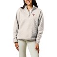 thumbnail image 1 of Women's League Collegiate Wear  Cream Temple Owls Highland Quilted Quarter-Zip Pullover Top, 1 of 1