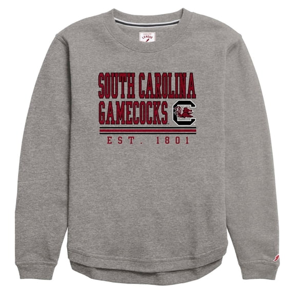 Women's League Collegiate Wear Heather Gray South Carolina Gamecocks Victory Springs Tri-Blend Fleece Pullover