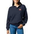 thumbnail image 1 of Women's League Collegiate Wear  Heather Navy Auburn Tigers Victory Springs Tri-Blend Collared Pullover Sweatshirt, 1 of 1