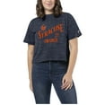 thumbnail image 1 of Women's League Collegiate Wear Heather Navy Syracuse Orange Intramural Midi Tri-Blend Cropped T-Shirt, 1 of 1