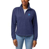 Women's League Collegiate Wear Heather Royal Memphis Tigers Victory Springs Tri-Blend Quarter-Zip Pullover Sweatshirt