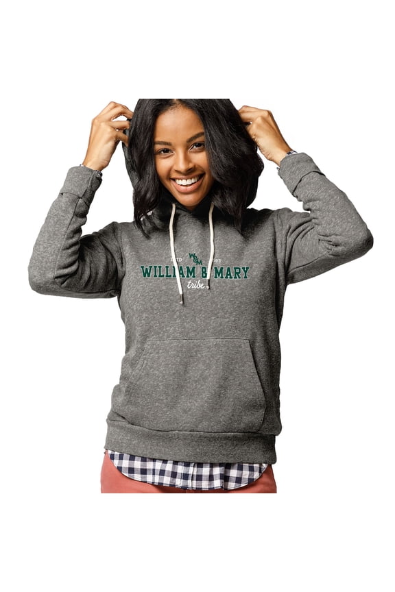 Women's League Collegiate Wear Heathered Gray William & Mary Tribe Victory Springs Pullover Hoodie