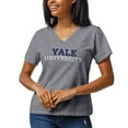 thumbnail image 1 of Women's League Collegiate Wear Heathered Gray Yale Bulldogs Intramural Boyfriend V-Neck T-Shirt, 1 of 1