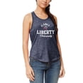 thumbnail image 1 of Women's League Collegiate Wear Heathered Navy Liberty Flames Intramural Racerback Tank Top, 1 of 1