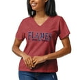 thumbnail image 1 of Women's League Collegiate Wear Heathered Red Liberty Flames Intramural Boyfriend V-Neck T-Shirt, 1 of 1