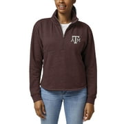 Women's League Collegiate Wear Maroon Texas A&M Aggies Victory Springs Tri-Blend Quarter-Zip Pullover Sweatshirt