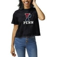 thumbnail image 1 of Women's League Collegiate Wear Navy Pennsylvania Quakers Clothesline Crop T-Shirt, 1 of 1
