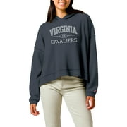Women's League Collegiate Wear  Navy Virginia Cavaliers Waffle Oversized Long Sleeve Hoodie T-Shirt