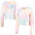 thumbnail image 1 of Women's League Collegiate Wear Pink/White Nebraska Huskers Tie-Dye Cropped Pullover Hoodie, 1 of 4