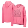 thumbnail image 1 of Women's League Collegiate Wear Red Georgia Bulldogs Slub Long Sleeve V-Neck Hoodie T-Shirt, 1 of 3