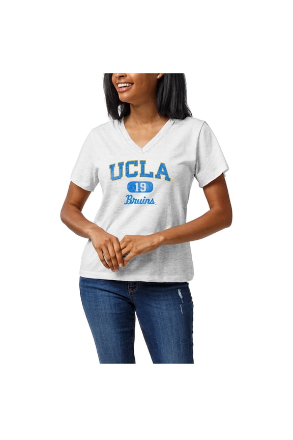 Women's League Collegiate Wear White UCLA Bruins Intramural Boyfriend V-Neck T-Shirt