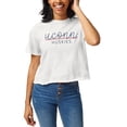 thumbnail image 1 of Women's League Collegiate Wear White UConn Huskies Script Clothesline Cropped T-Shirt, 1 of 1