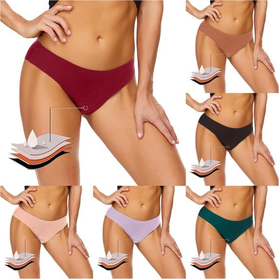 Women's Leak Proof Panties Menstrual Panties Control Top Thong for Women XXL