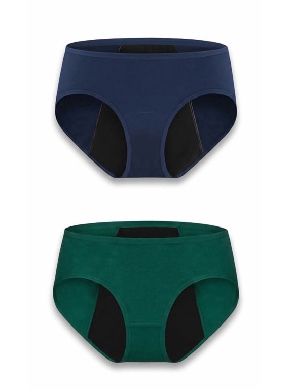 Women's Leakproof Period Panties 2 Pack Blue & Green