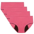 thumbnail image 1 of Women's Leakproof Period Underwear Reusable Menstrual Panties Comfortable Mid-Waisted Hipster Panty 4 Pack, 1 of 7