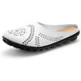 thumbnail image 1 of Women's Leather Backless Lazy Loafers Flats Slip On Mules Walking Slipper Shoes, 1 of 1