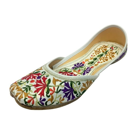 Women's Leather Ballet Ballerina Flat Shoes Loafers Shoes Punjabi Jutti For Women US 6/ EURO 36