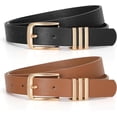 thumbnail image 1 of Women's Leather Belts Plus Size Fashion Ladies Waist Belt for Jeans Pants Dress with Metal Gold Buckle, 1 of 7