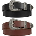 thumbnail image 1 of Women's Leather Belts for Jeans Belt with Vintage Metal Buckle Belt for Women, 1 of 7