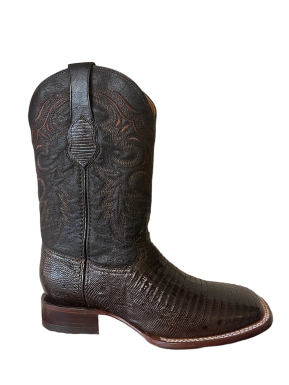 Men's Leather Chocolate Python Mid-Calf Boots