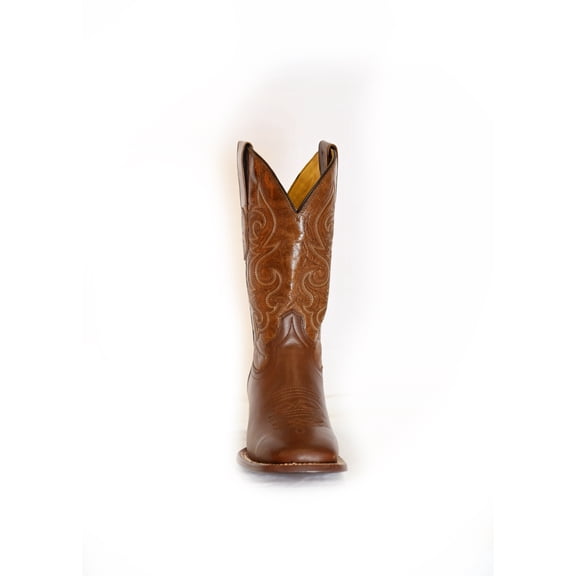 Men's Leather Cowboy Carmel Mid-Calf Boots