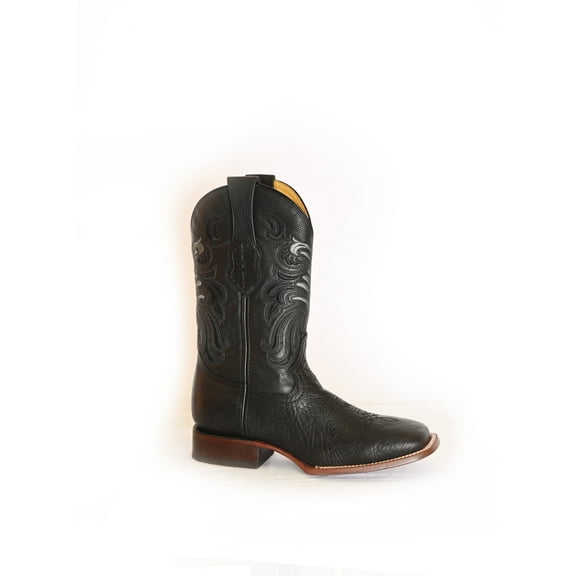 Men's Leather Cowboy Night Mid-Calf Boots