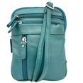 thumbnail image 1 of Women's Leather Crossbody, Shoulder, or Belt Bag  Vertical 4-Pocket Organizer Pouch, 1 of 3
