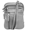 thumbnail image 1 of Women's Leather Crossbody, Shoulder, or Belt Bag  Vertical 4-Pocket Organizer Pouch, 1 of 3