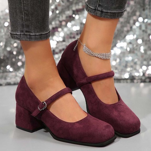 Women's Leather Flats Comfortable Dress Retro Soft Mary Jane Shoes ( 38)