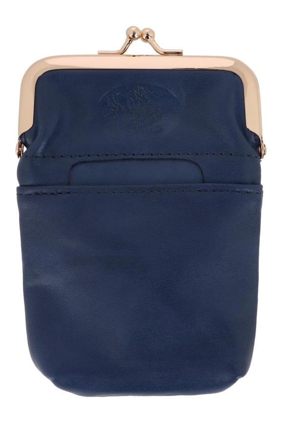 Women's Leather Framed Cigarette Case Wallet with Floral Emboss