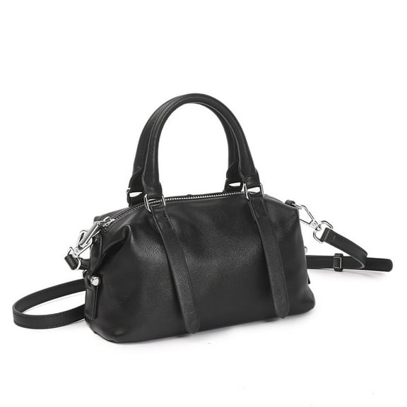 Women's Leather Handbag First Layer Cowhide Retro Shoulder Boston Bag